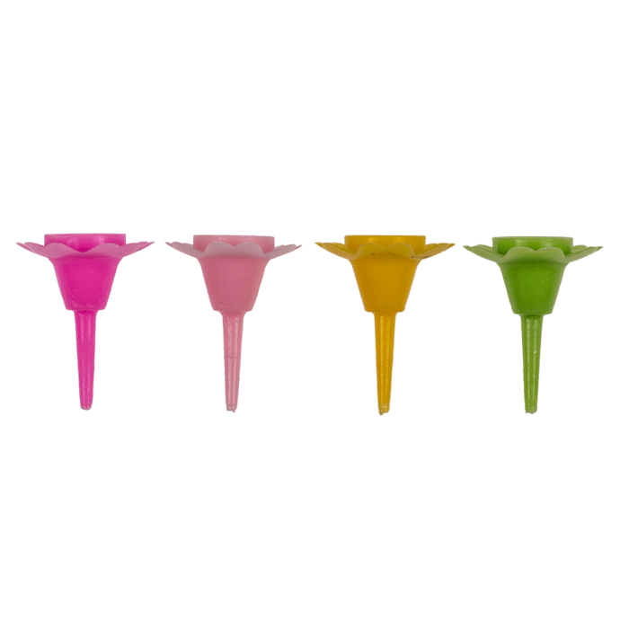 24 fødselsdagslys, med 12 kagestande