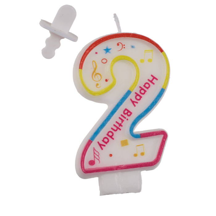 Sifferljus - Siffra: 2 Happy Birthday
