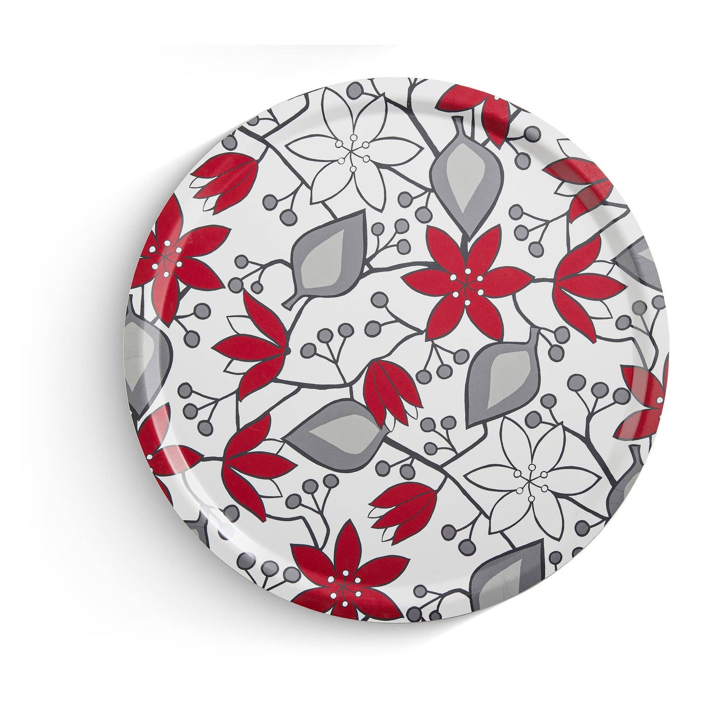 Stor Bricka Helleborus Röd - 46 cm - Tillverkad i Sverige