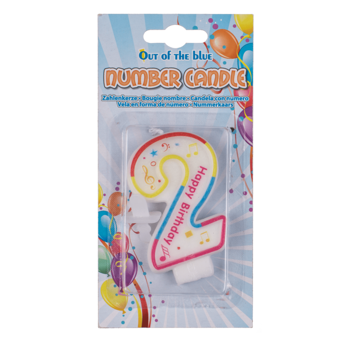 Sifferljus - Siffra: 2 Happy Birthday