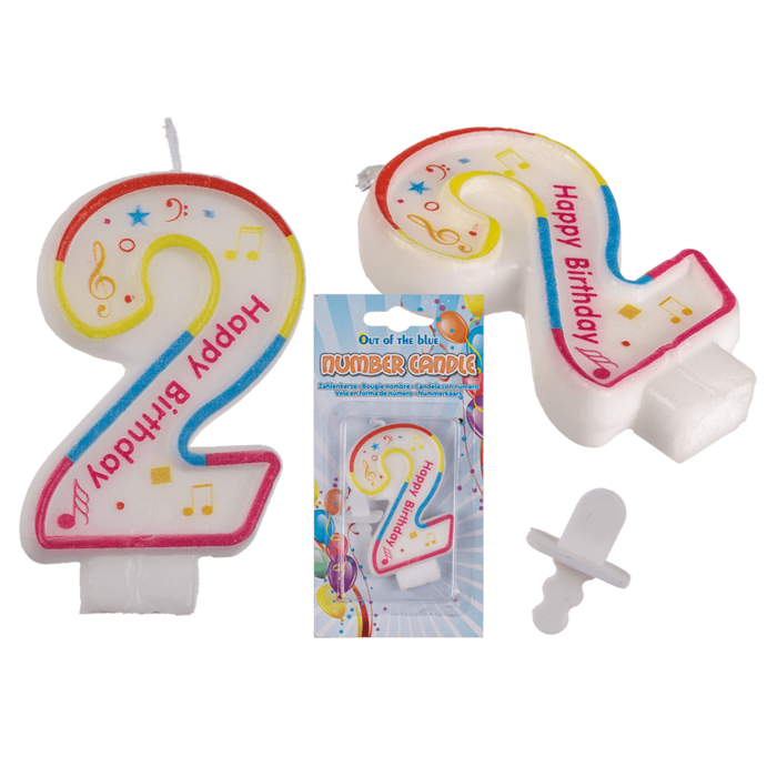 Sifferljus - Siffra: 2 Happy Birthday