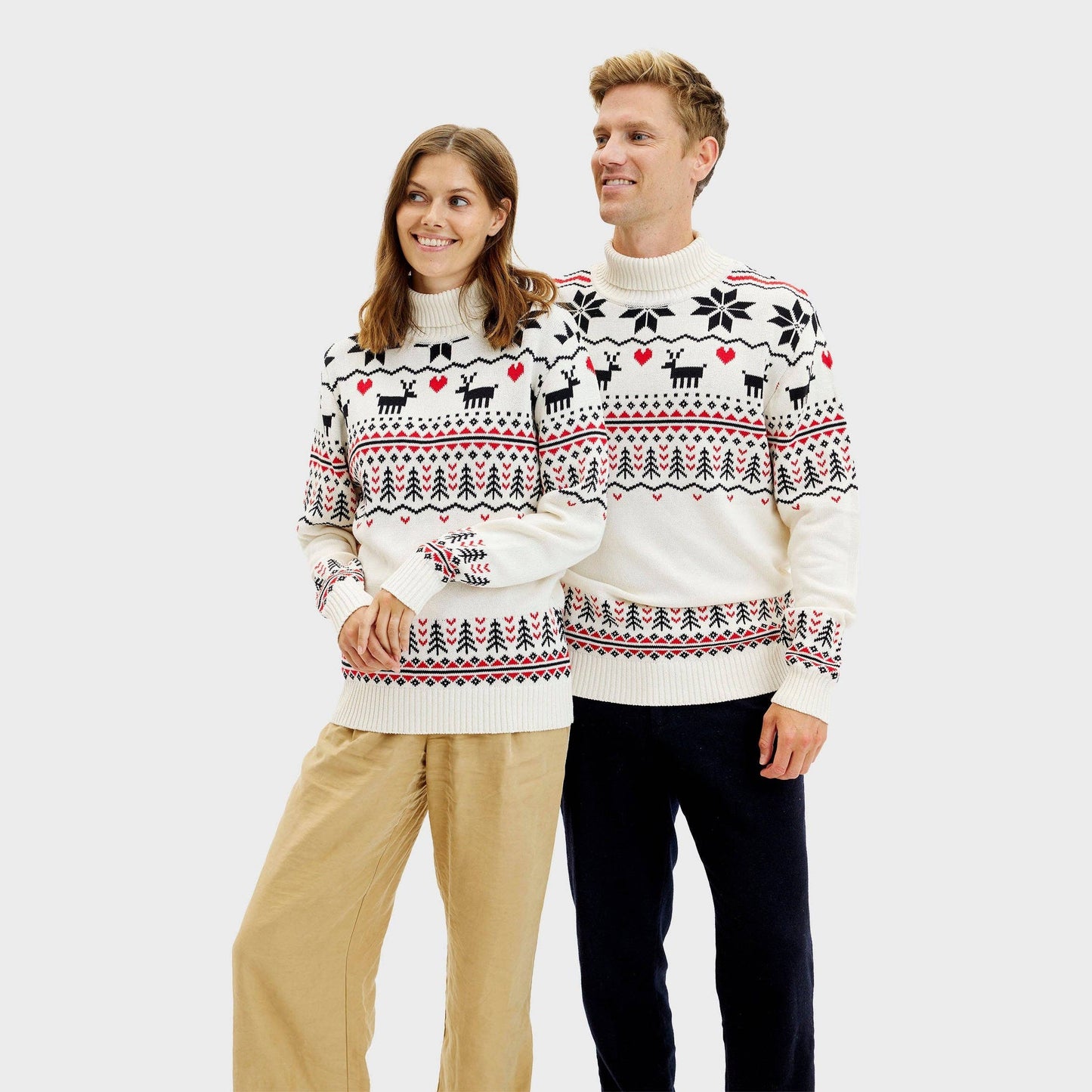 Grönländsk Jultröja - Dam: XS/S - 100 % Ekologisk Bomull