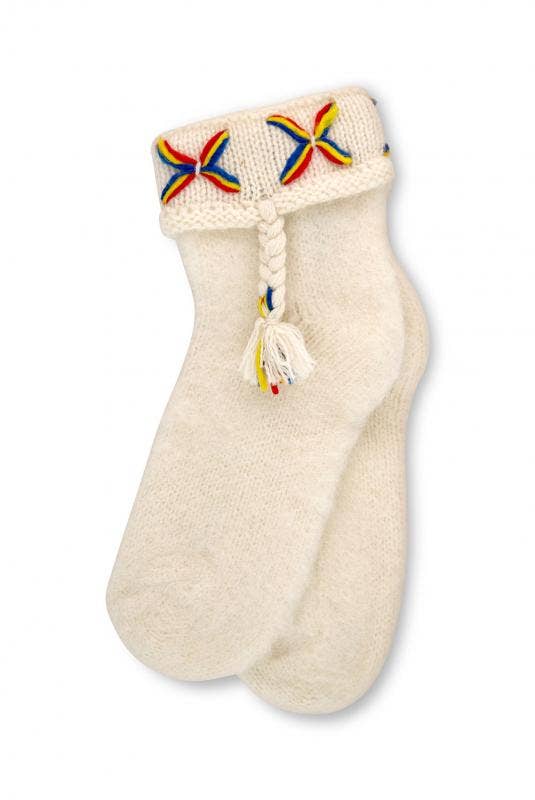 Kengis Stickad Strumpa, Dam: Vit / One-Size Dam