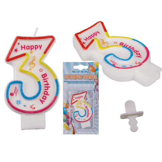 Fødselsdagslys - Antal: 3