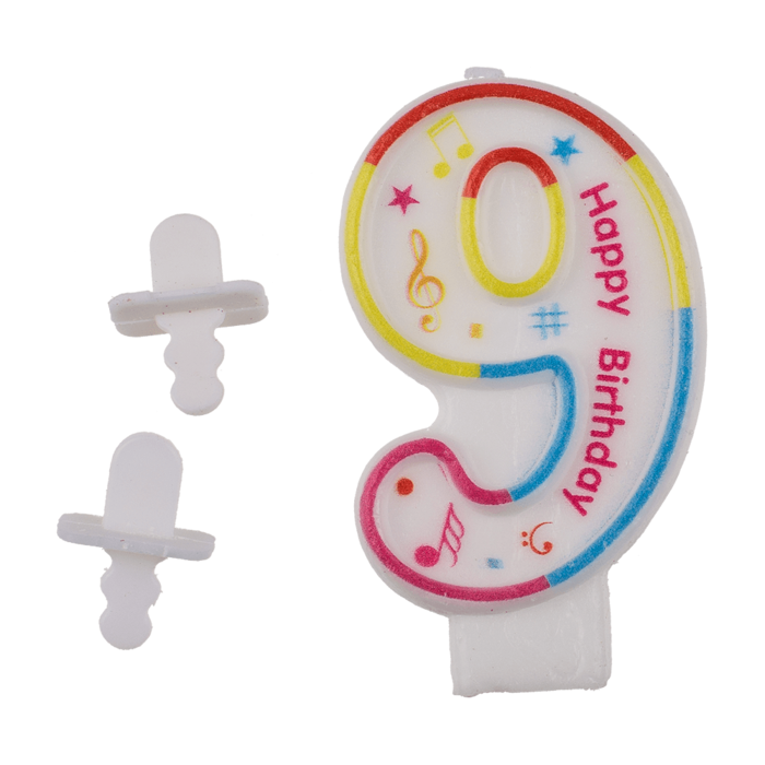 Sifferljus - Siffra: 9 Happy Birthday