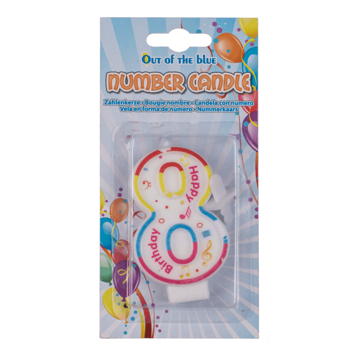 Sifferljus - Siffra: 8 Happy Birthday