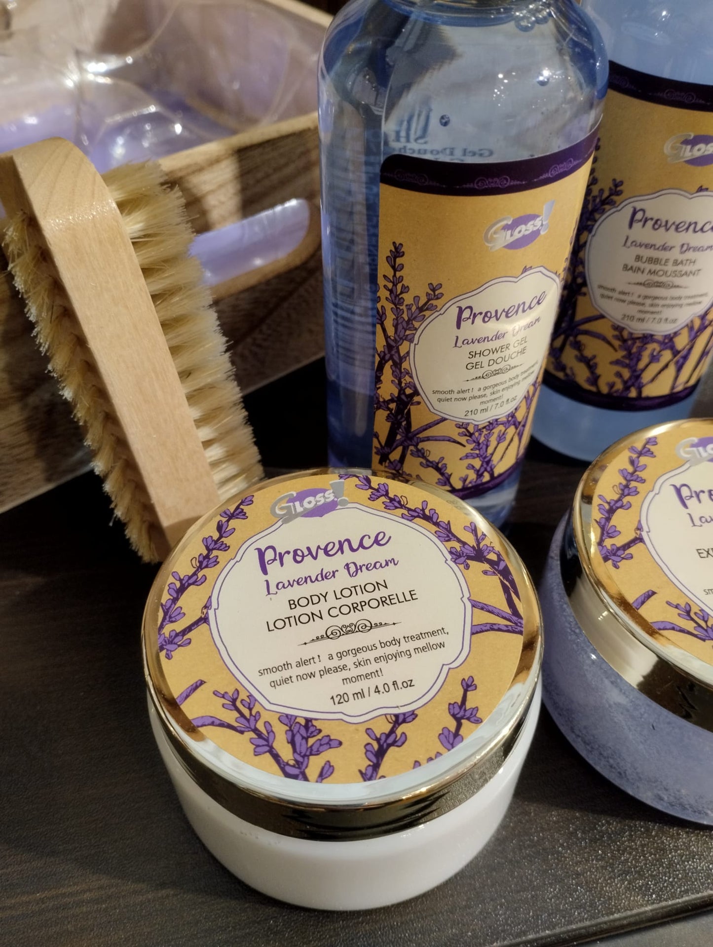Presentset Badbricka - Lavendel