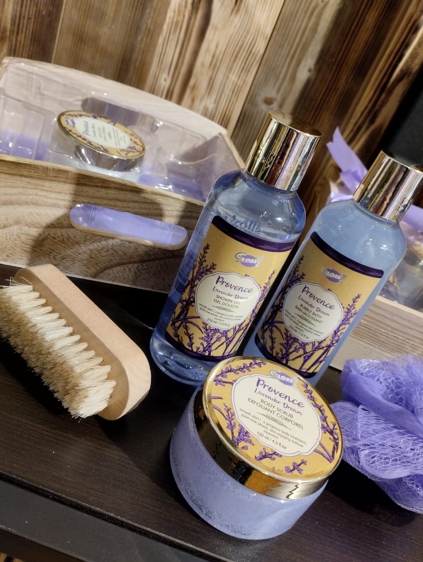 Presentset Badbricka - Lavendel