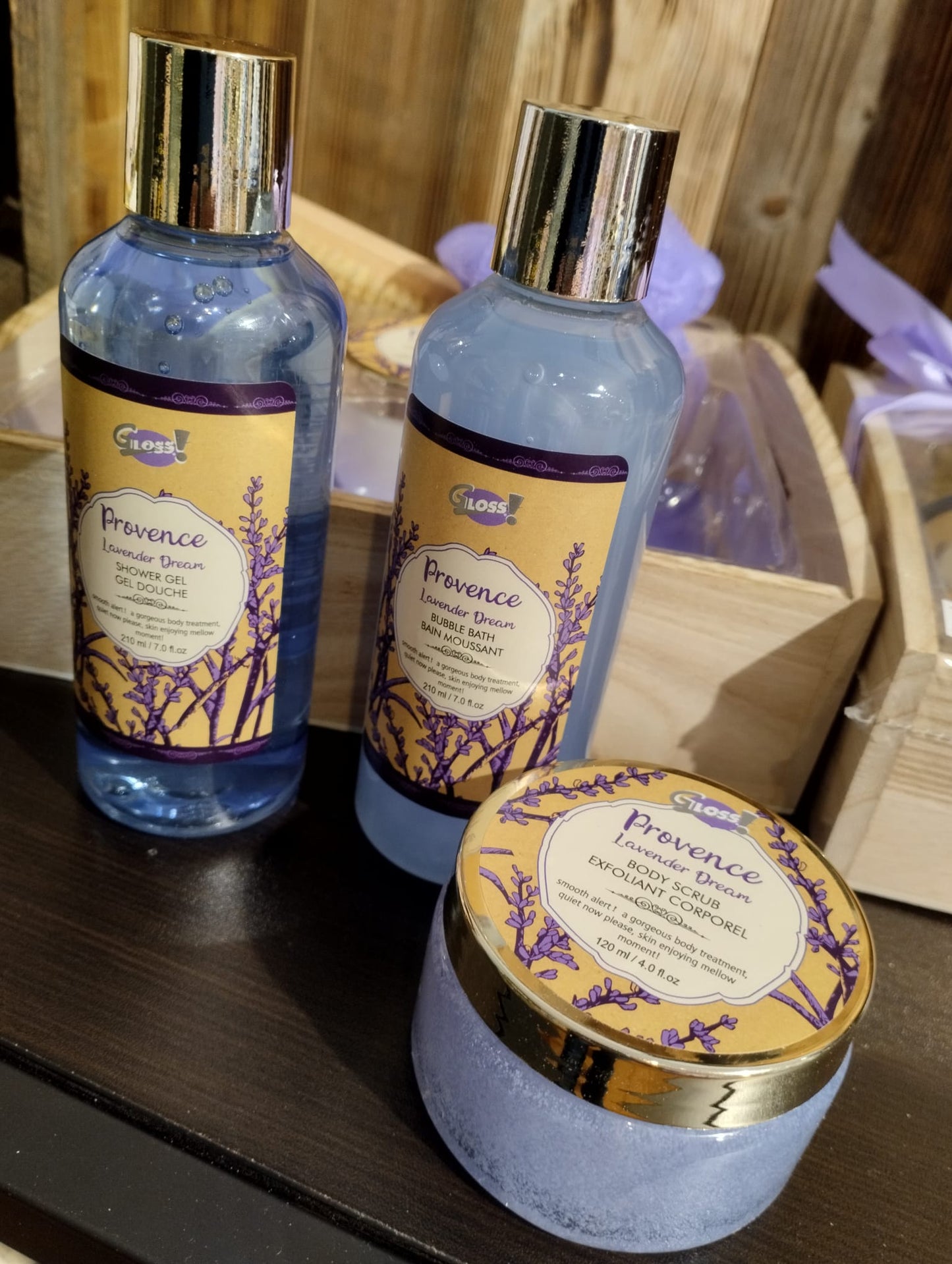 Presentset Badbricka - Lavendel