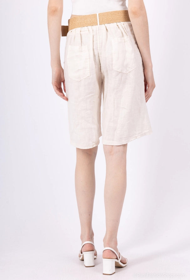 Bermudashorts - 100% linne - Creme - Ord.Pris 1190:-