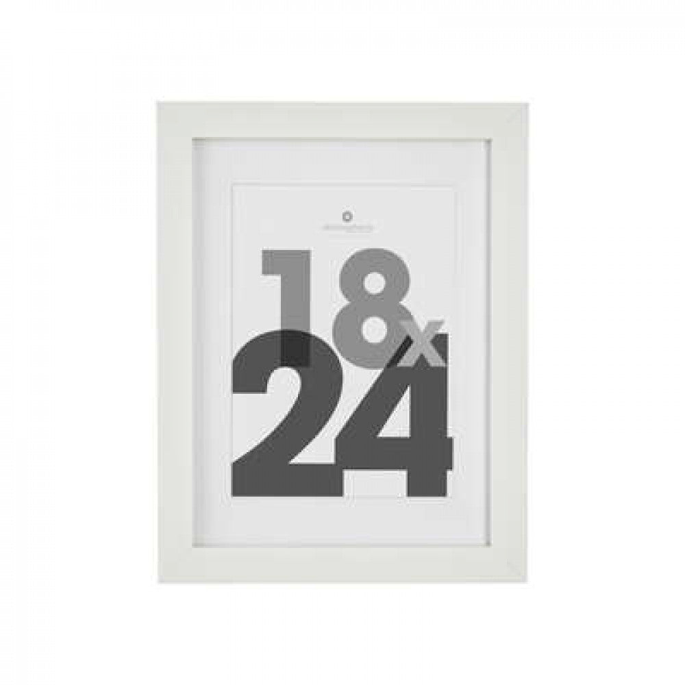 Vit Fotoram 18x24 med Passepartout