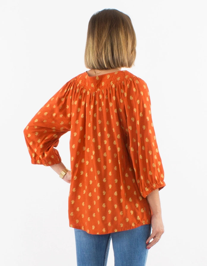 Blus med 3/4 ärmar - Viskos - Ord.Pris 379:-