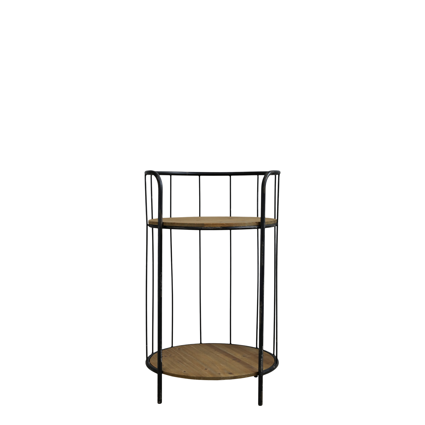 Elegant sidobord med 2 hyllor – Antique Svart