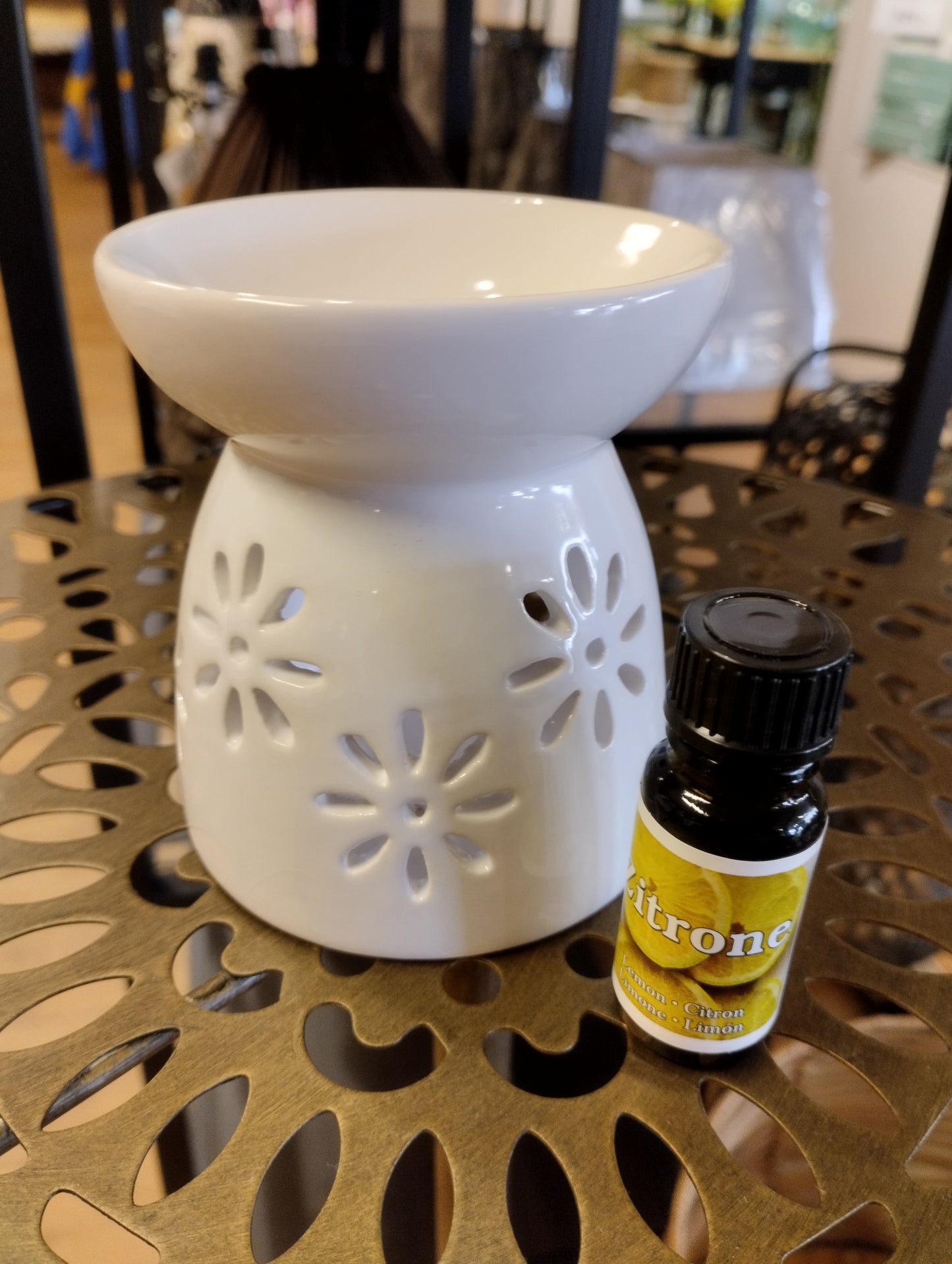 Doftbrännare i keramik - vit