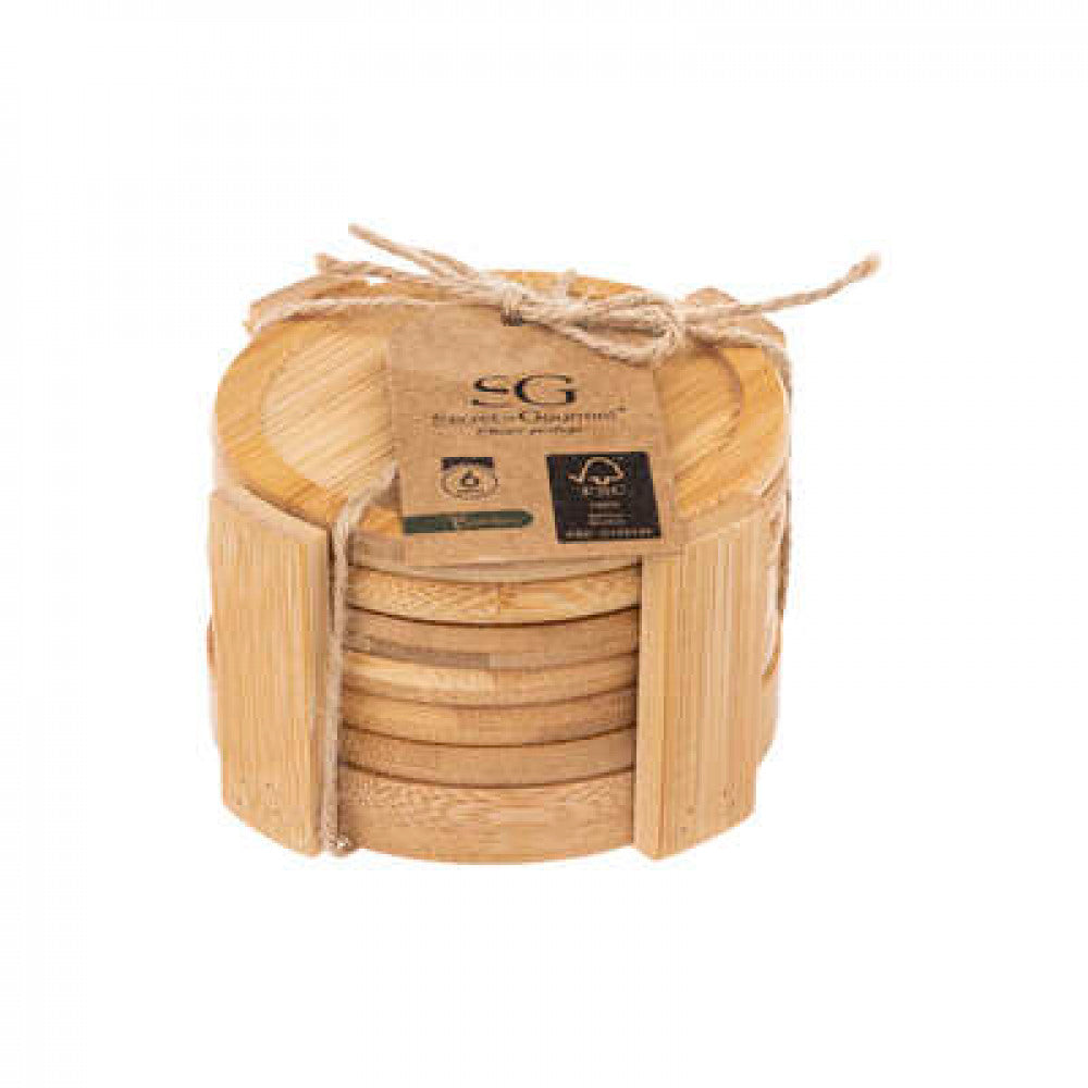 Dricksglasunderlägg - Bambu - 6 st. förp.