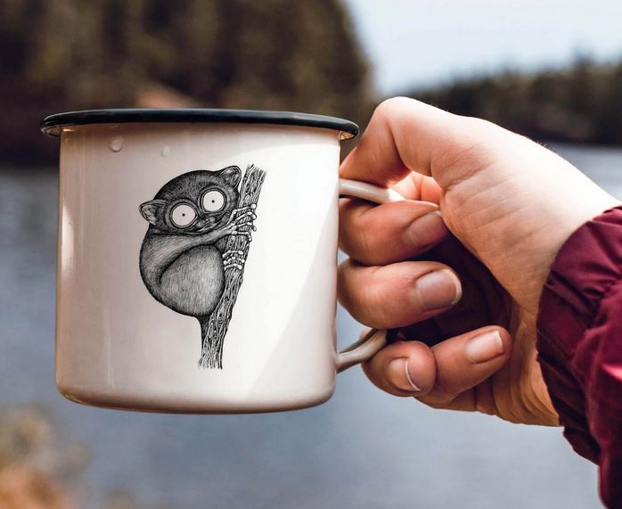 Emaljmugg - Motiv: Koboldmaki