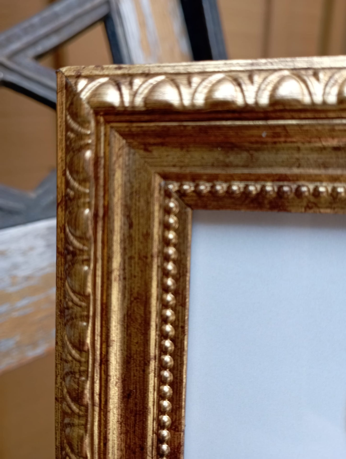 Plast fotoramme, 13x18 cm, farve: guld