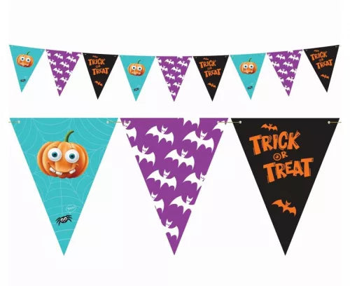 Halloween Boo-Flaggirlang 250 cm