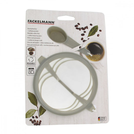 Genanvendeligt kaffefilter med måleske fra Fackelmann
