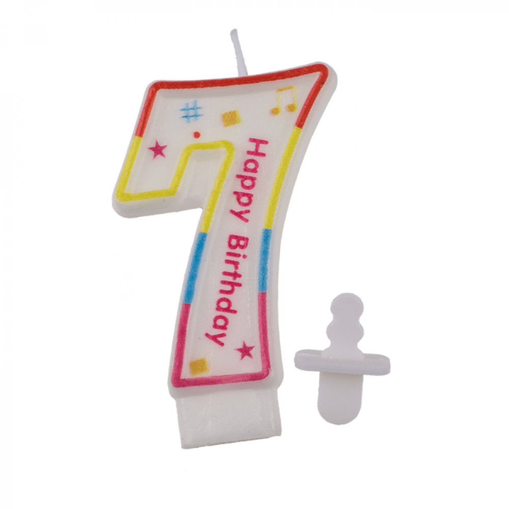 Sifferljus - Siffra: 7 Happy Birthday