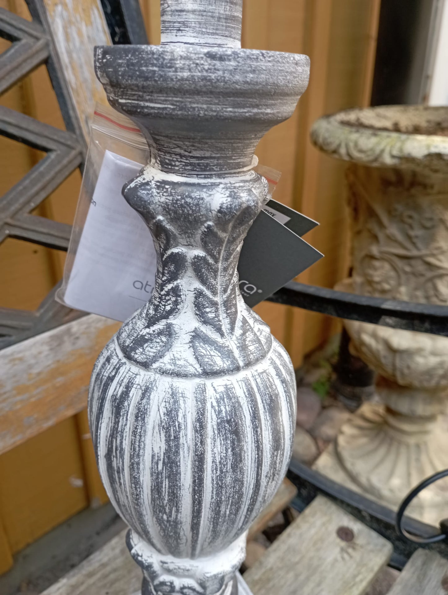 Lampefod - Bordlampe - Lund - Antik Grå