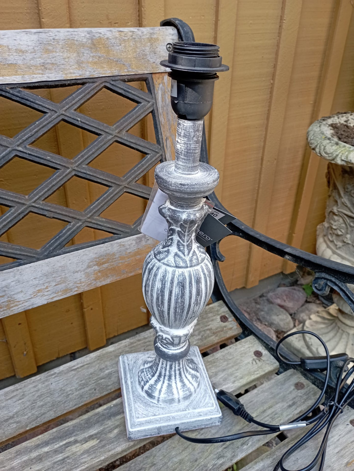 Lampefod - Bordlampe - Lund - Antik Grå