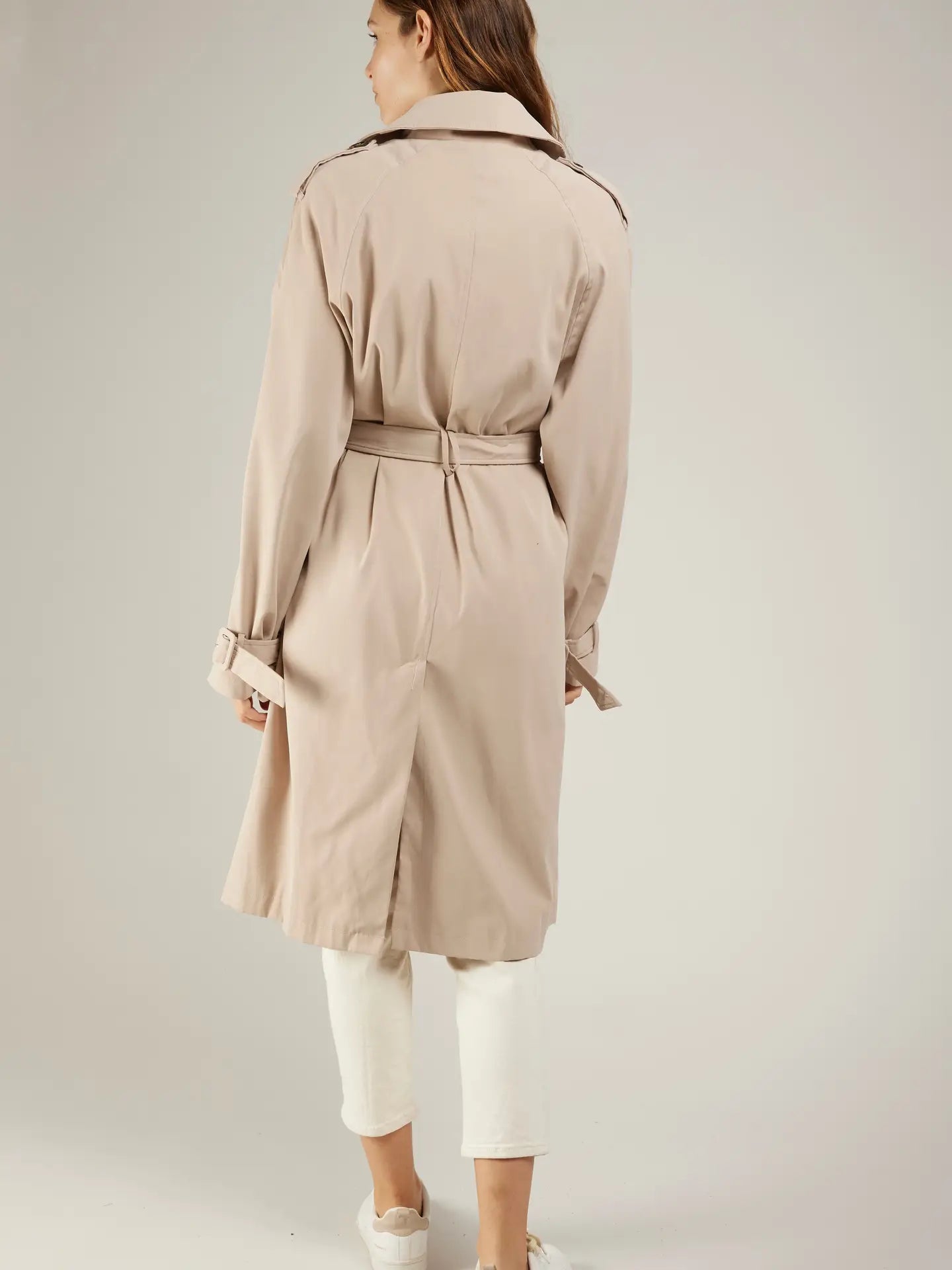MELVINE - Klassisk trenchcoat i bomull