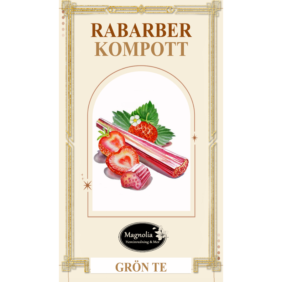 Tepåsar - Rabarberkompott - smaksatt te - 100 g - Grön Te