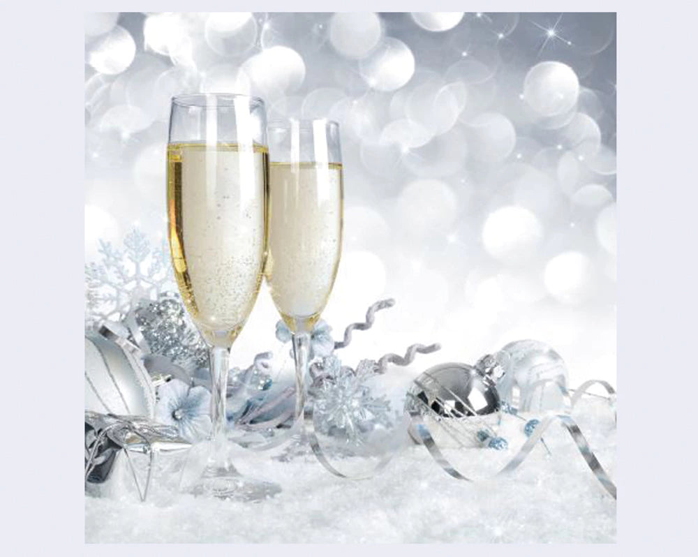 Servietter 20-pak, 3-lags, 33x33 cm 'Champagne'