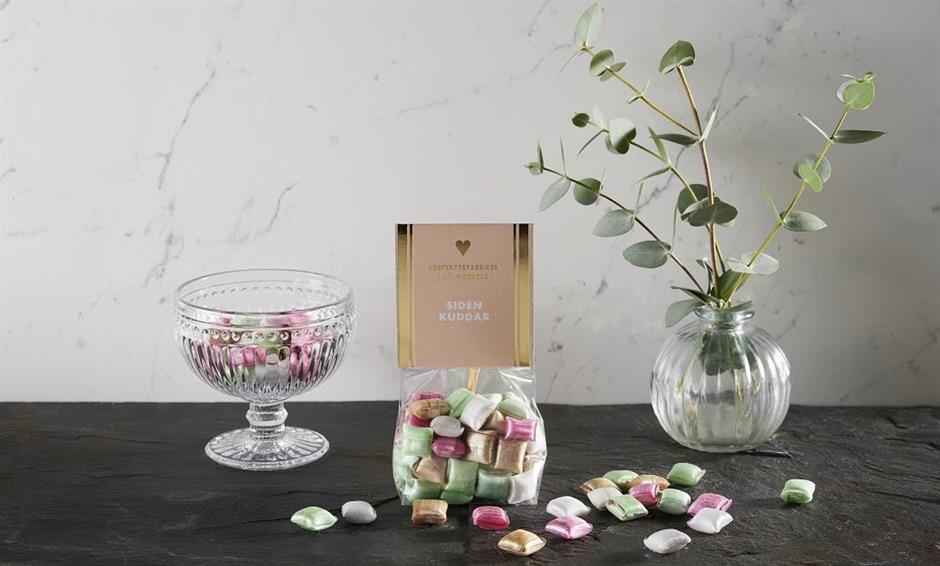 Sidenkuddar i cellofanpåse - Konfektyrfabriken i Hälsingborg - 150g