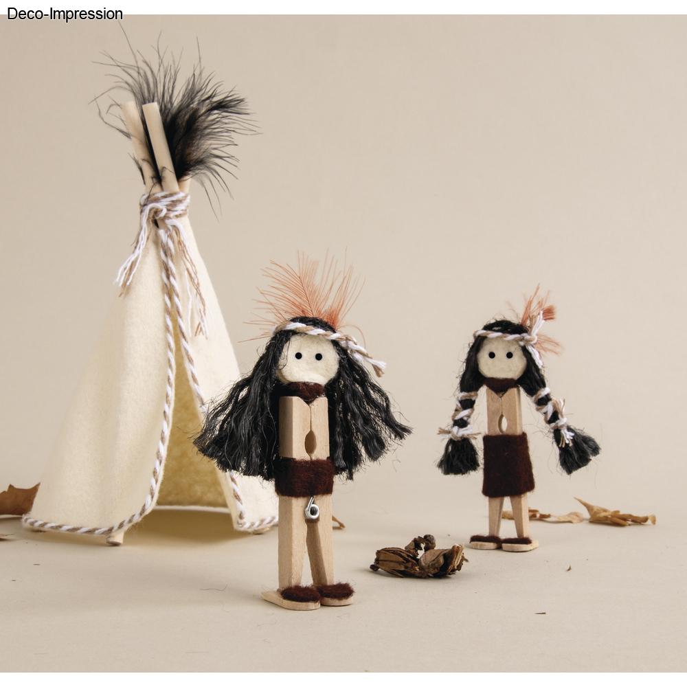 Klädnypor i trä, 24 styck - 72 mm