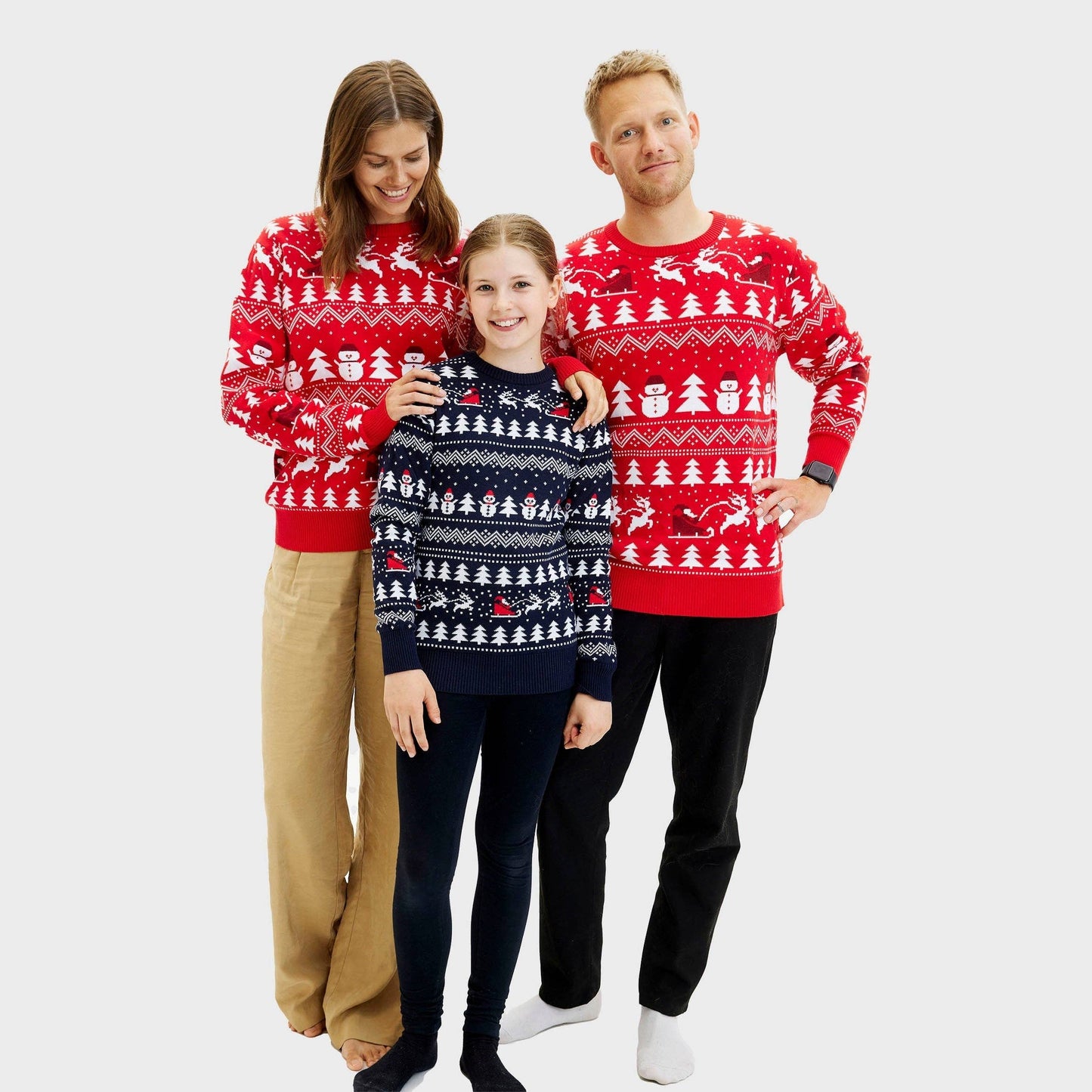 Den stiliga röda jultröjan – Dam: XS/S - 100 % Ekologisk Bomull