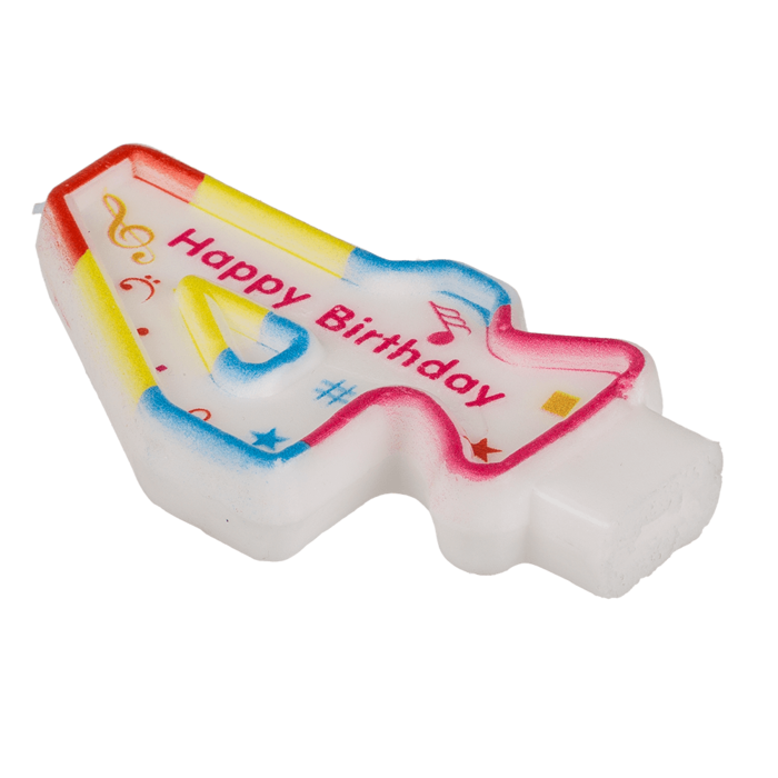 Sifferljus - Siffra: 4 Happy Birthday