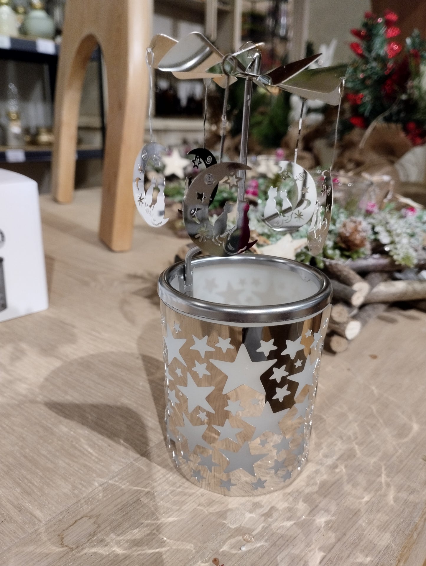 Englefigur af glas - halvmåne
