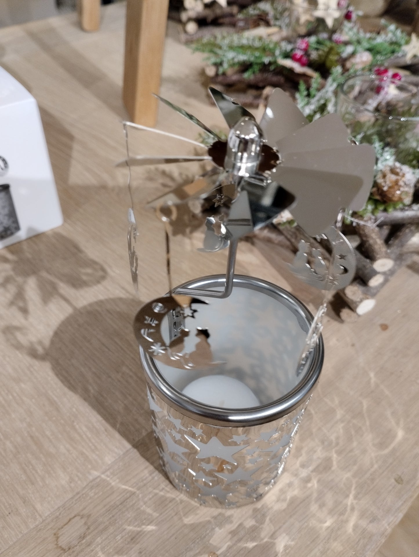 Englefigur af glas - halvmåne