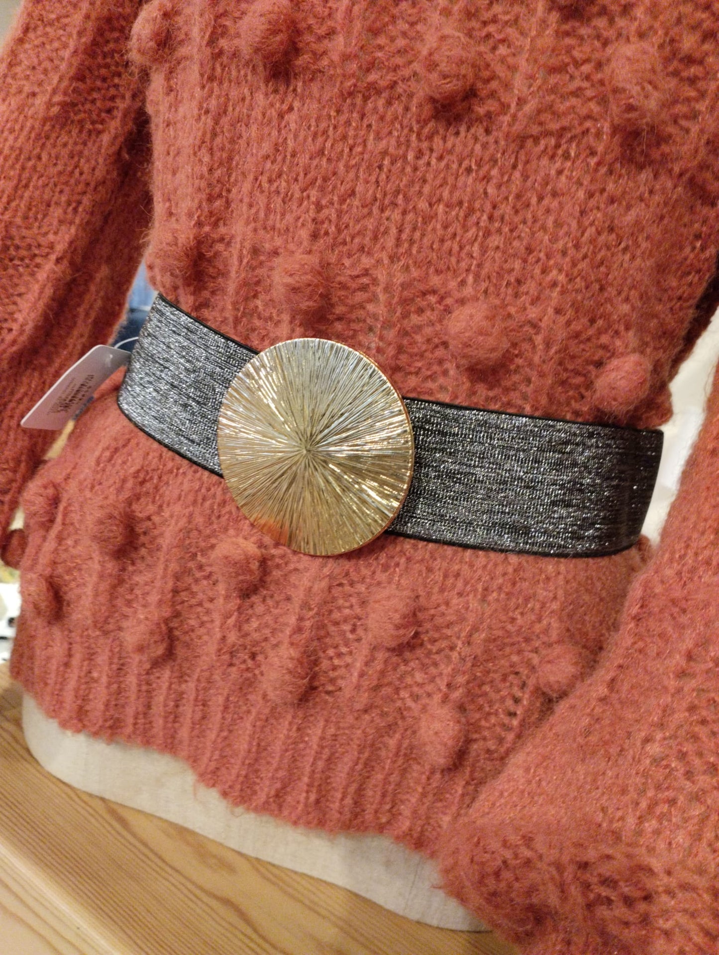 Trendigt stretchbälte - Wenona: Marin - One size med flexibel passform