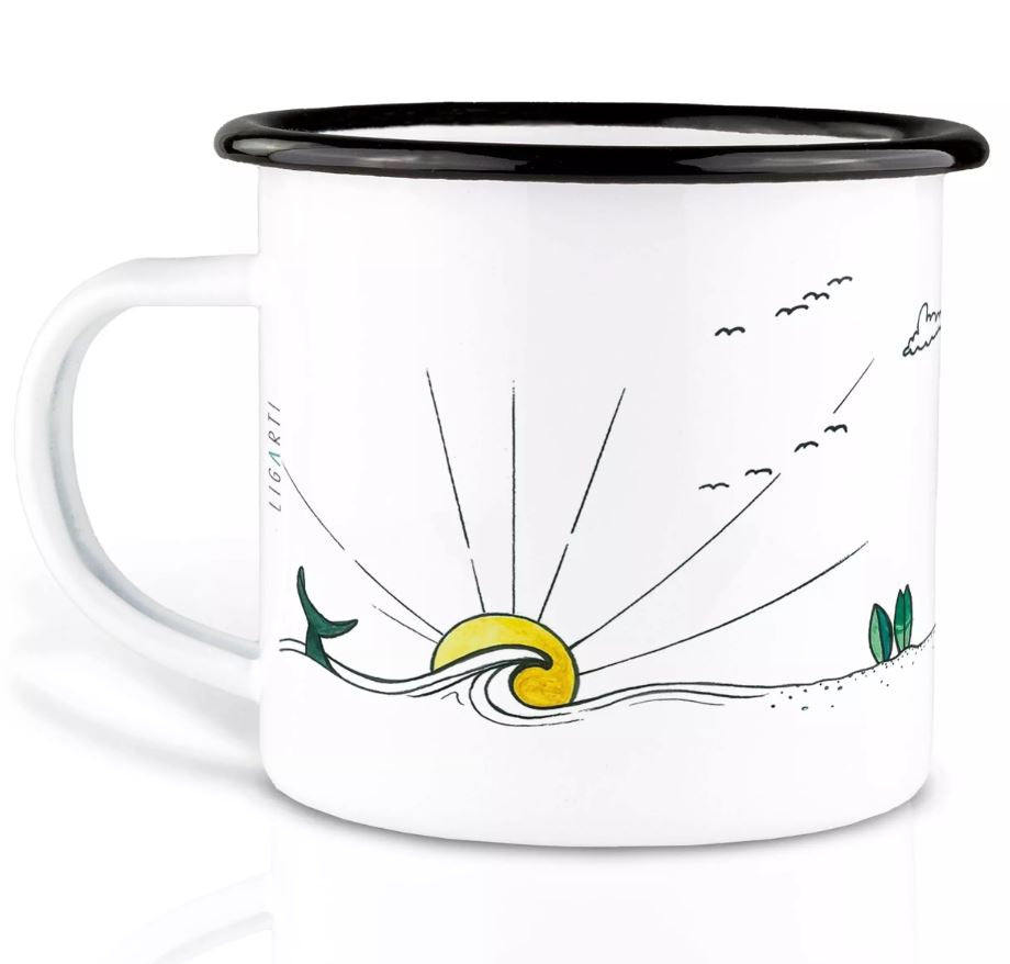Emaljmugg - Design: LIGARTI - Motiv: Camping Life