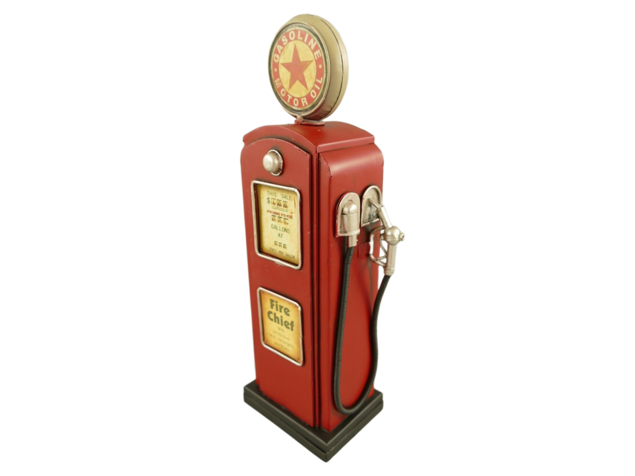 Bensinpump i antik stil - Sparbössa - H 36cm