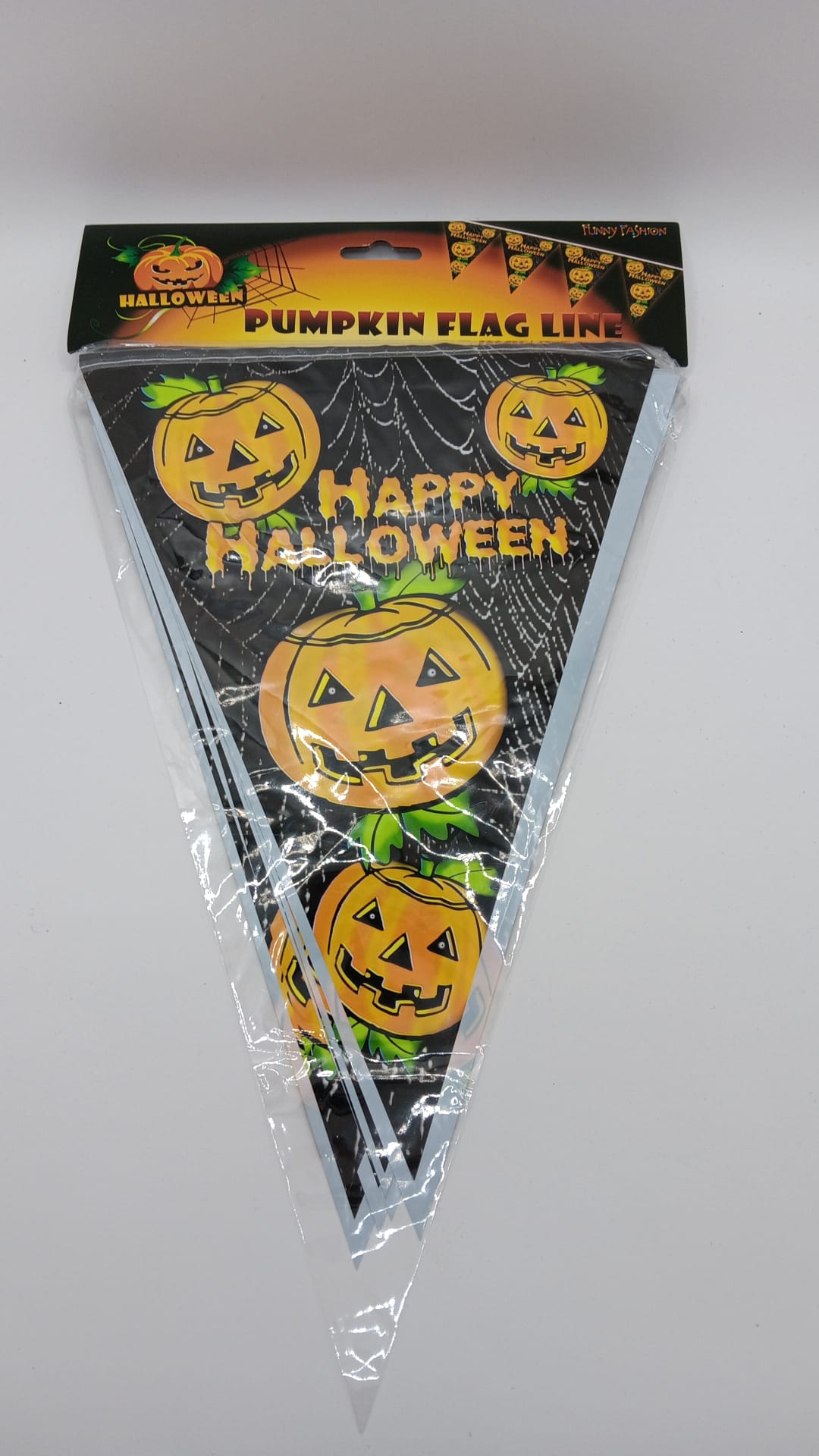 Halloween-guirlande med 10 vimpler