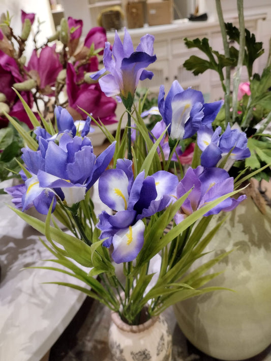Iris - Irisbukett - Irisblommor - 47cm