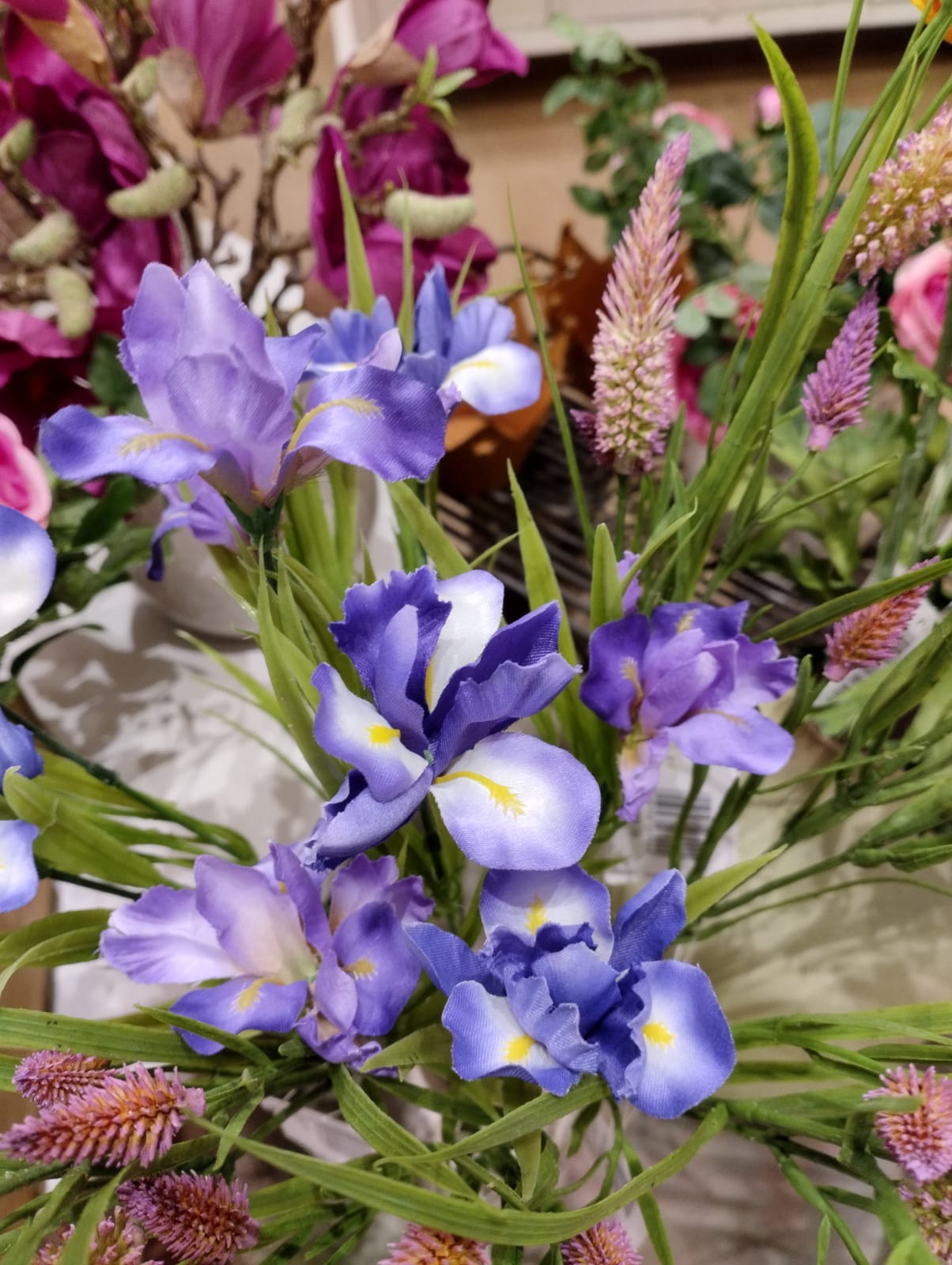 Iris - Irisbukett - Irisblommor - 47cm