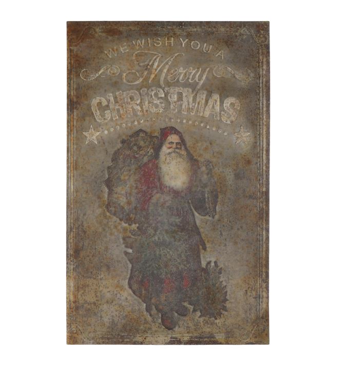 Blikskilt Vintage julemand 100cm