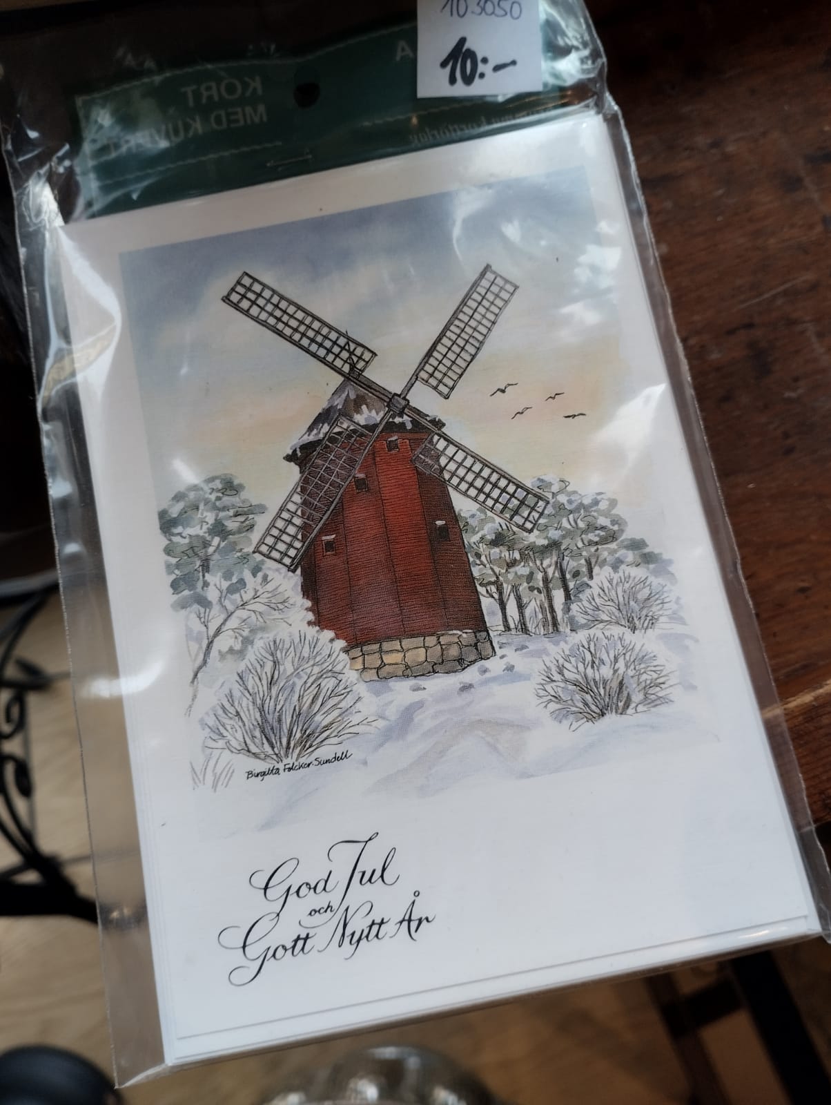 6 Enkla Julkort Med Kuvert