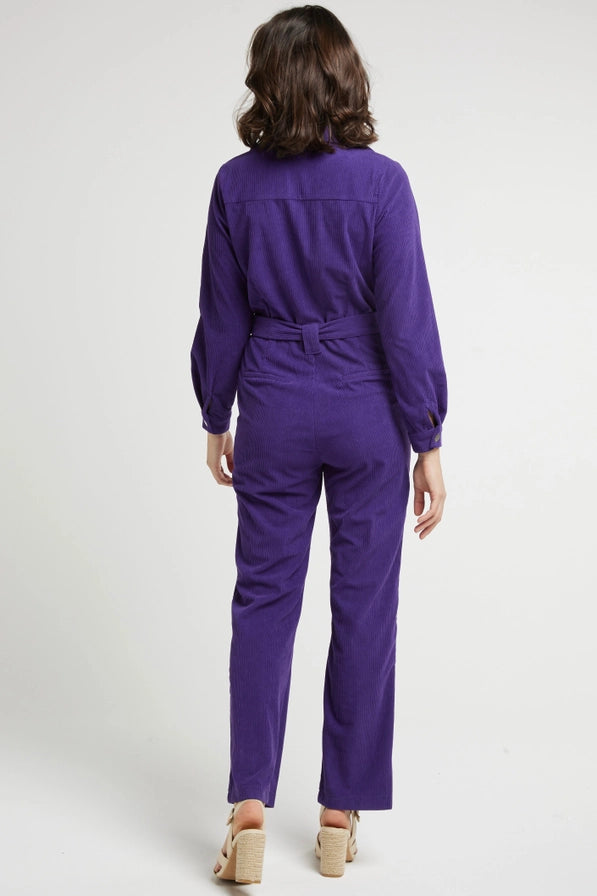 MADDY VIOLET - Långärmad jumpsuit med dragkedja och bälte