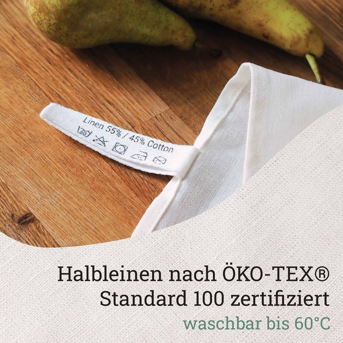 Kökshandduk - Motiv: Blommor + Fjäril