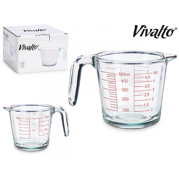 Måttkanna / Mätbägare i glas - 500 ml