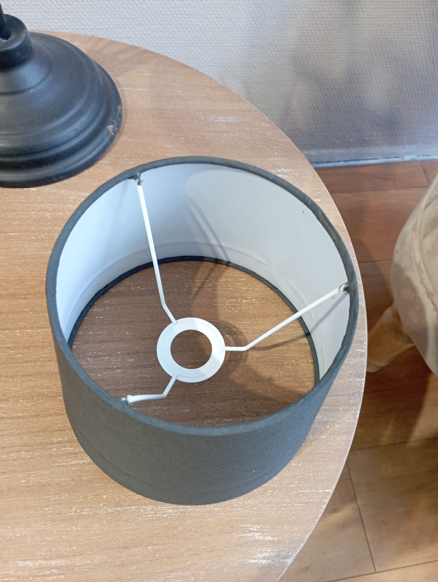 Lampeskærm - mørkegrå - diameter 18,5cm