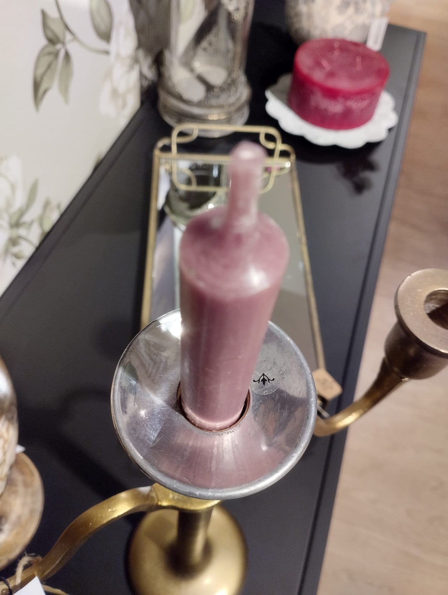 Ljusmanschett Colette - Silverfärgad