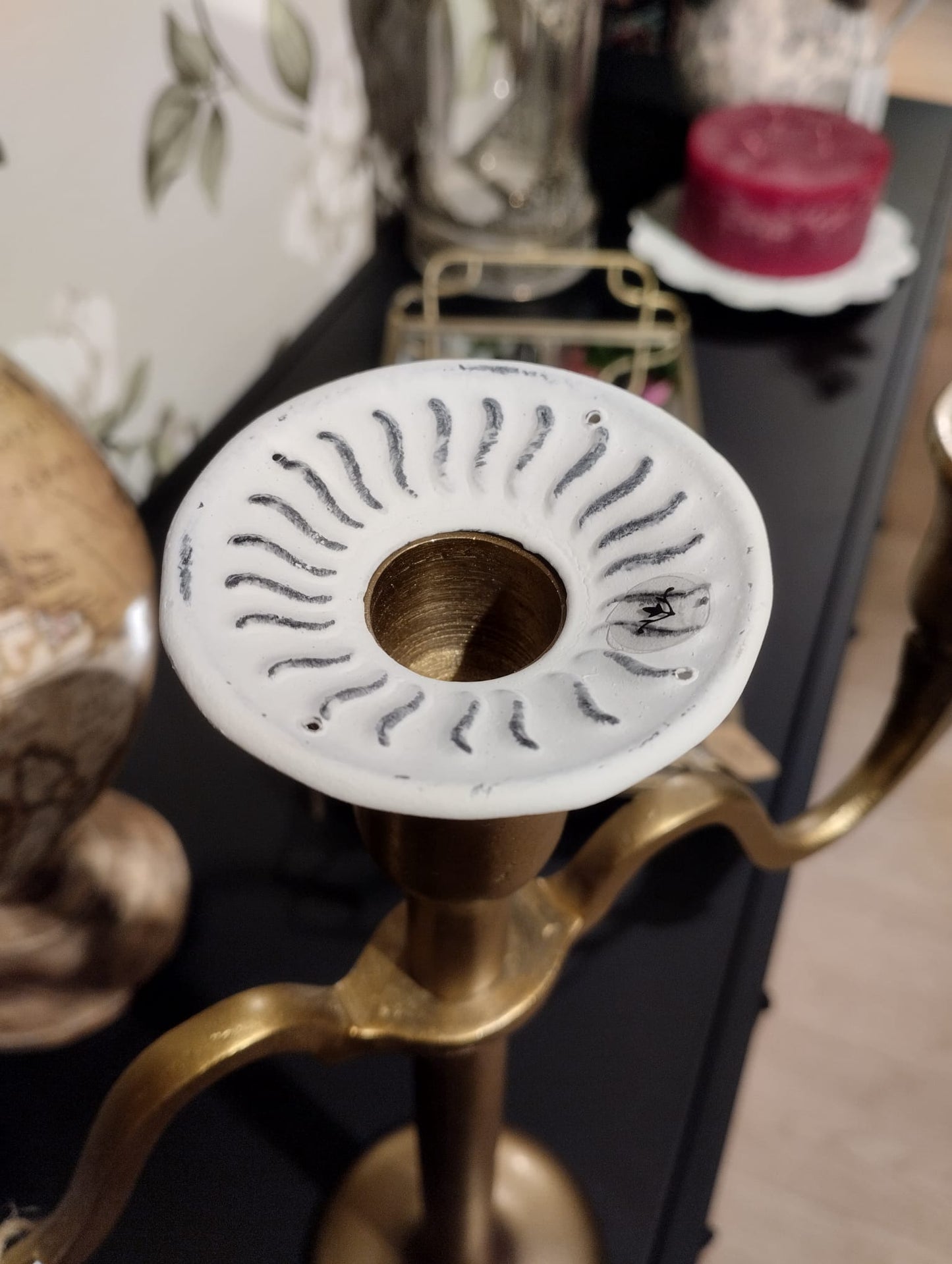 Ljusmanschett Colette - Vit - Shabby Chic - Ord.Pris 48:-