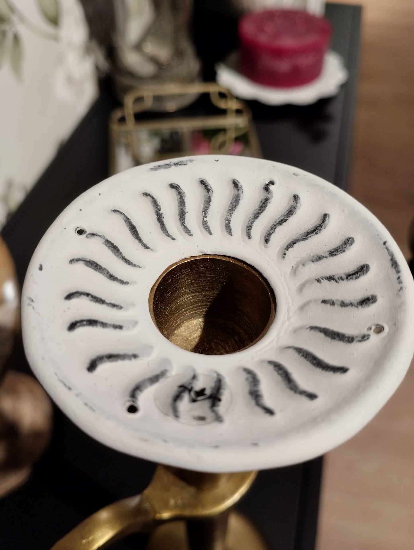 Ljusmanschett Colette - Vit - Shabby Chic - Ord.Pris 48:-